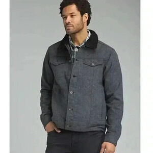 NEW Prana Pinnacle Jacket Mens Medium Wool Blend Sherpa Collar Charcoal NWT $149